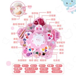 image-Kids Makeup Toy Suitcase - Princess Makeup Set for Girls 7-14 Years Old - Birthday Gift