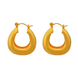 image-Copper Earrings Geometric Silver Plated Women's