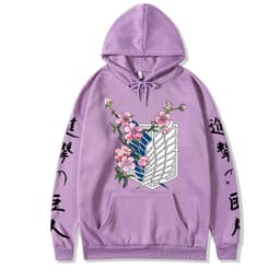 image-2021 couples wear autumn and winter new popular anime attack giant series illustration loose casual hooded sweater women