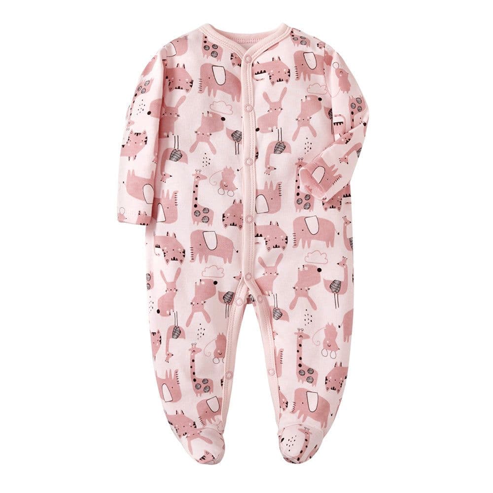 image-Baby Romper - Pink Long Sleeve Cotton 12M