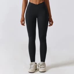 image-Zechuang High-Waist Yoga Running Pants - Nude Quick-Drying 78% Nylon