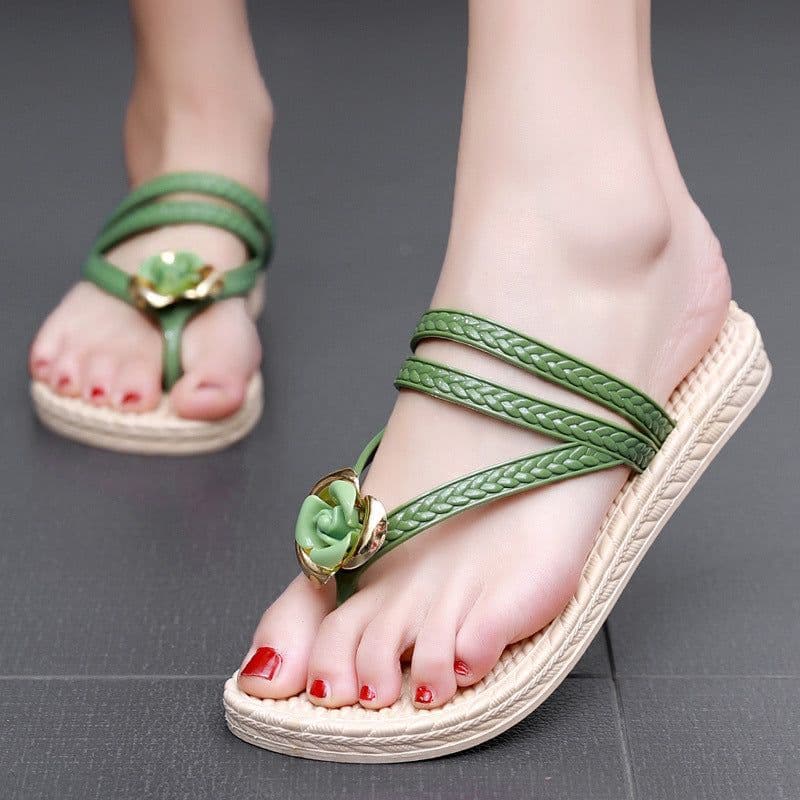 image-Flip-flops Women Herringbone Pink Size 40