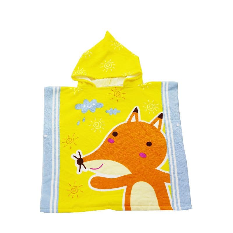 image-Kids Pink Bunny Bathrobe Beach Towel - 60x120cm Absorbent Quick-Drying