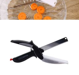 image-Vegetable Scissors Kitchen Tool 2-in-1
