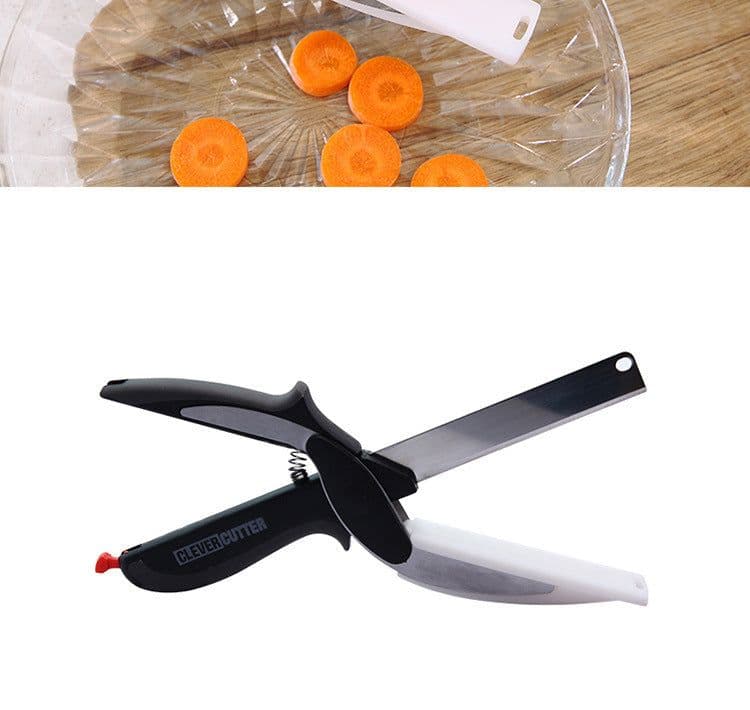 image-Vegetable Scissors Kitchen Tool 2-in-1
