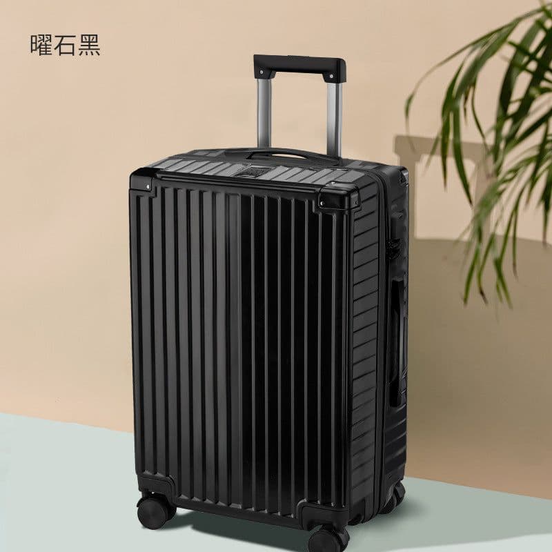 image-Aluminum Frame Luggage Trolley Bag - 24" Black