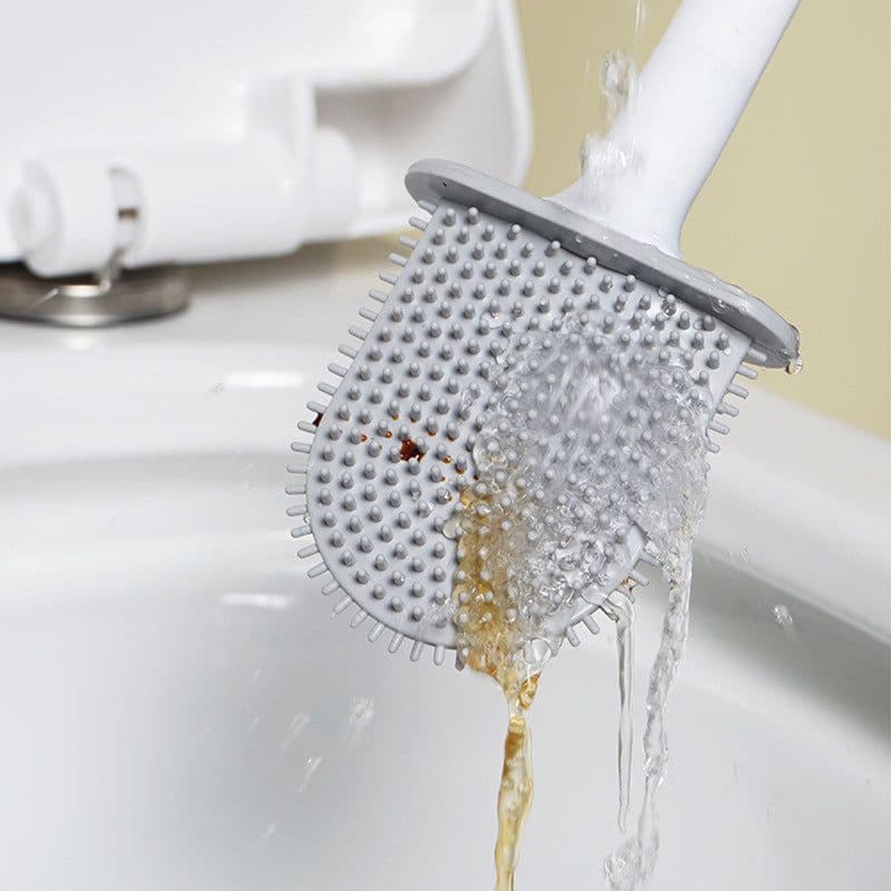 image-Toilet Brush - Silicone Head PP+TPR Mini