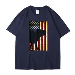 image-Men's Cartoon T-Shirt Dark Gray Cotton Short Sleeve