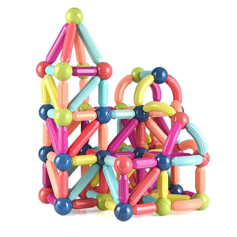 image-Magnetic Building Blocks Set - 26pc Educational Toy Ages 3-6