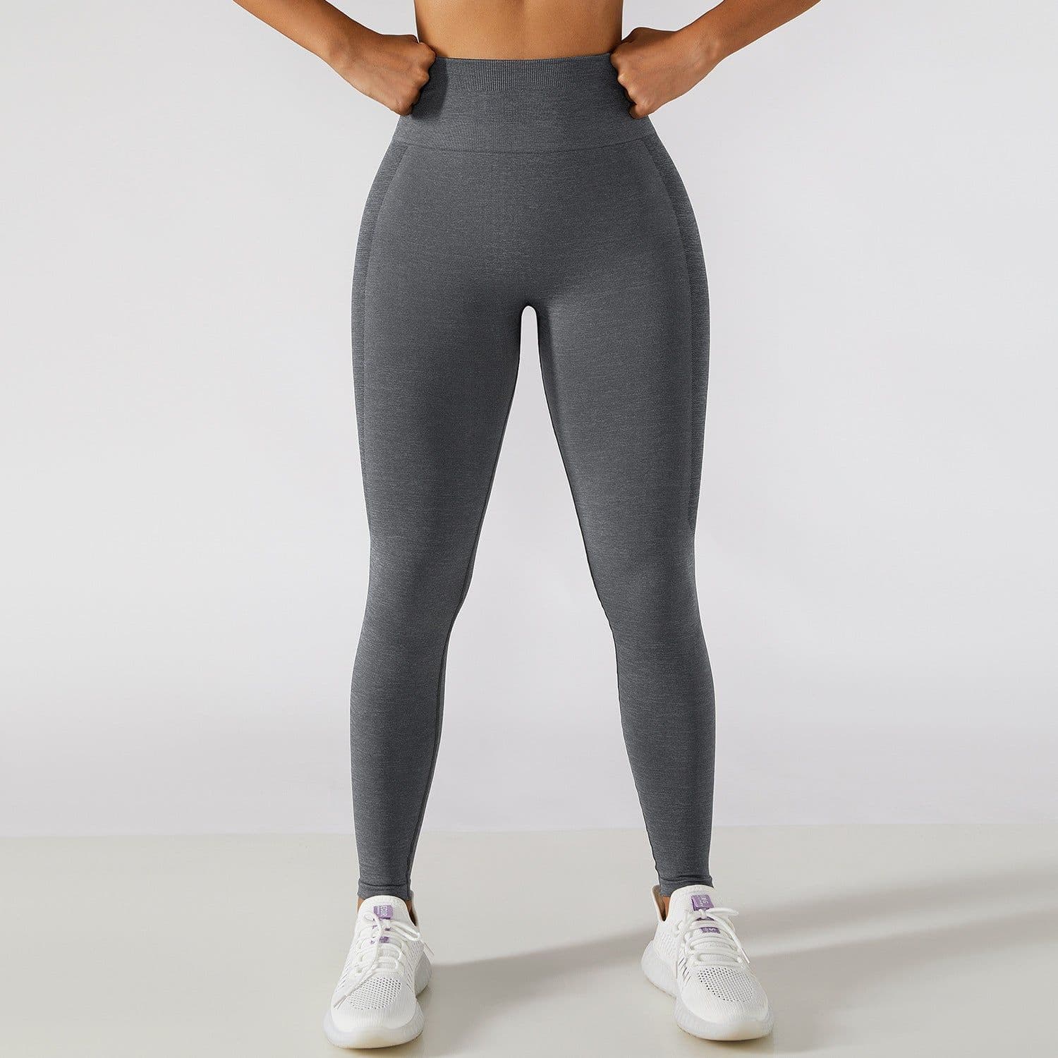 image-Yoga Pants Women High Waist Blue Purple L