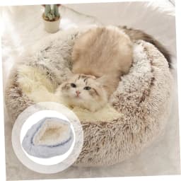 image-Crystal Velvet Cat Nest 65x65cm - Green Plush