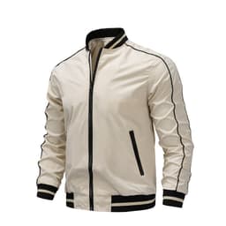 image-Men's new US size large size cross-border loose-fitting fashion jacket autumn and winter casual trend jacket solid color logo can be