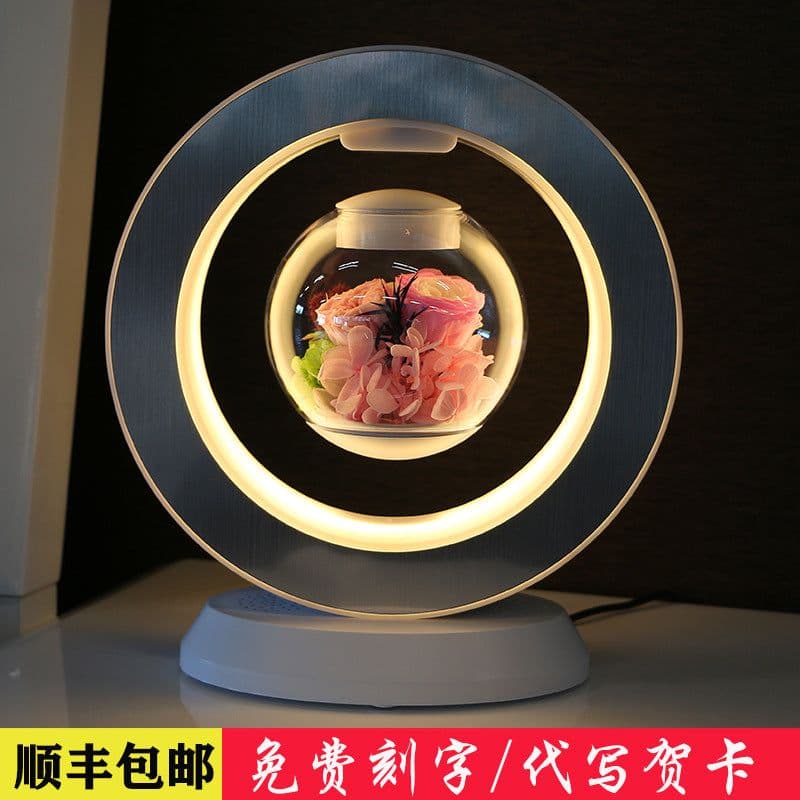 image-Rose Lovers Magnetic Levitation Flower - Blue