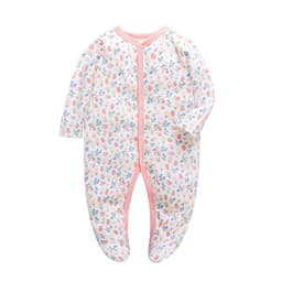 image-Baby Romper - Pink Long Sleeve Cotton 12M