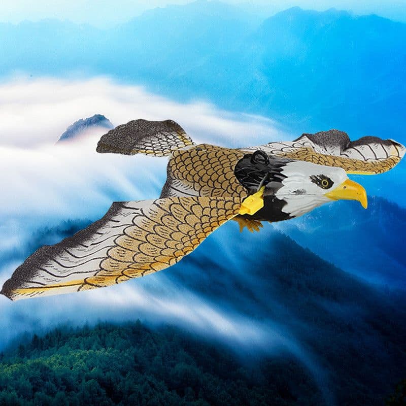 image-Street stall electric hanging wire flying eagle electric hovering bird electric parrot children's toy funny cat flying toy