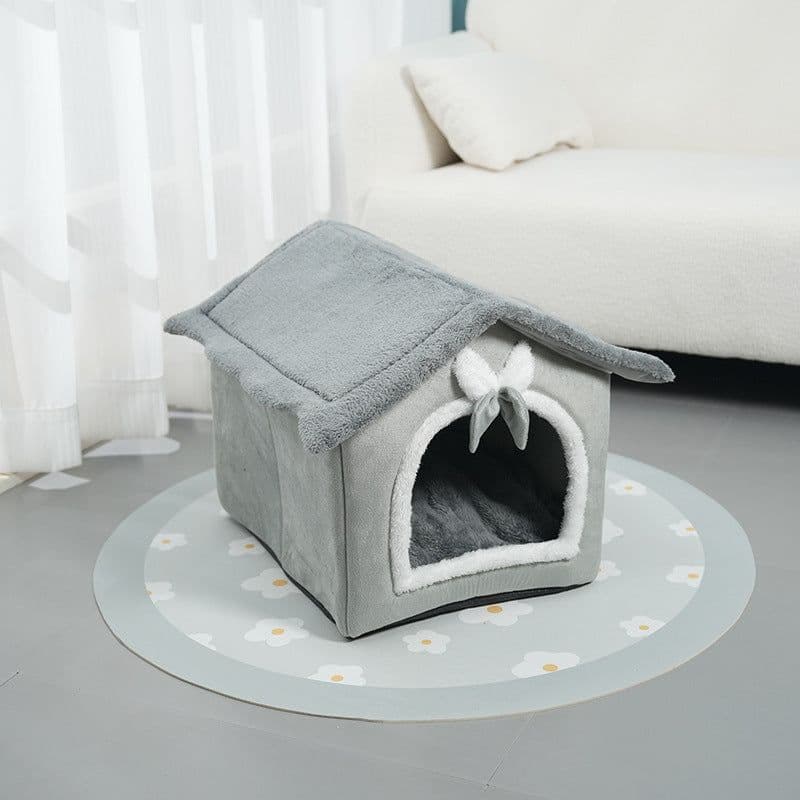 image-Cat Bed - Removable Washable Butterfly Design