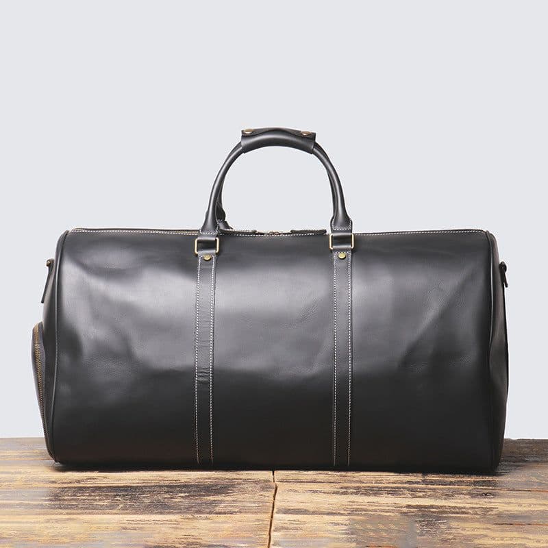 image-Autumn Products Leather Travel Bag - Retro Brown 20-35L