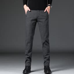 image-Sanded casual pants men 9038 men's trendy and fashionable versatile sports pants loose straight slim casual pants