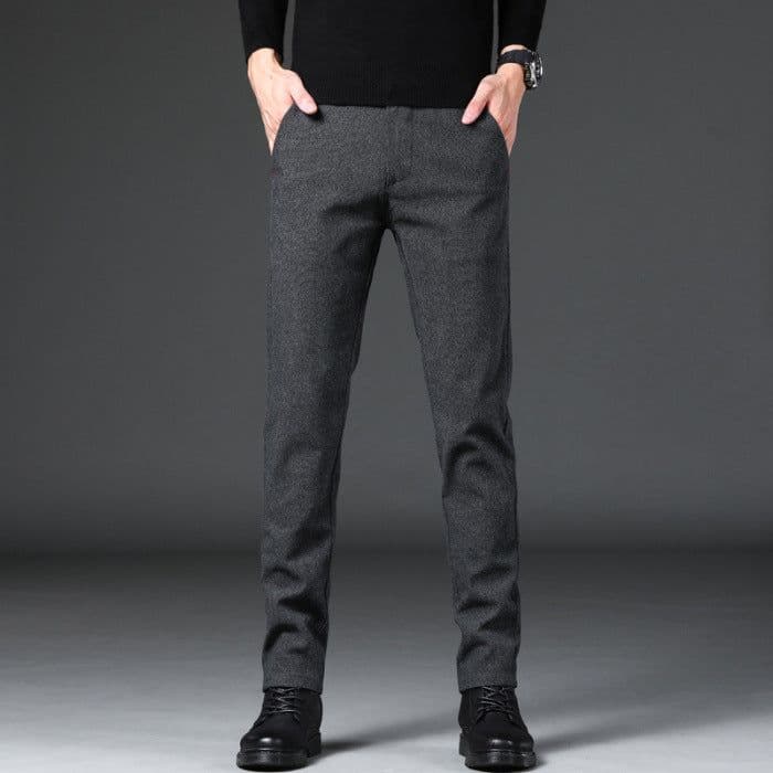 image-Sanded casual pants men 9038 men's trendy and fashionable versatile sports pants loose straight slim casual pants