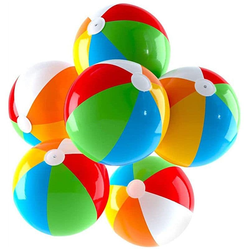 image-Inflatable Beach Ball 37cm PVC 6-Pack