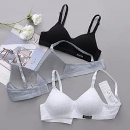 image-Girls Gather Bra Wireless Thin Cup - Light Grey 38/85AB