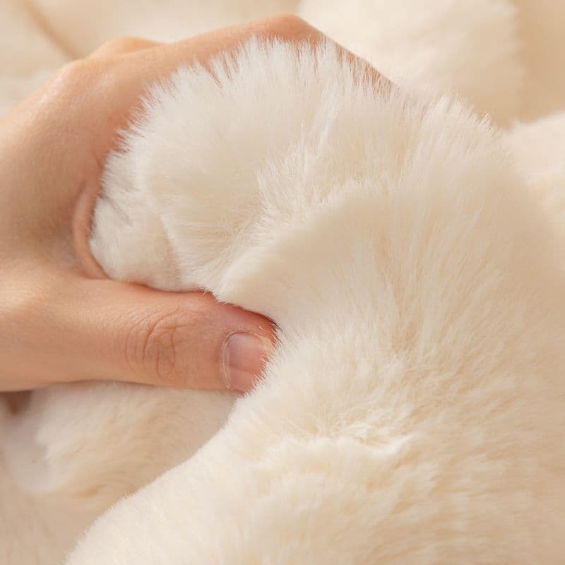 image-Sofa Cushion Cover Flannel White 75cm Modern