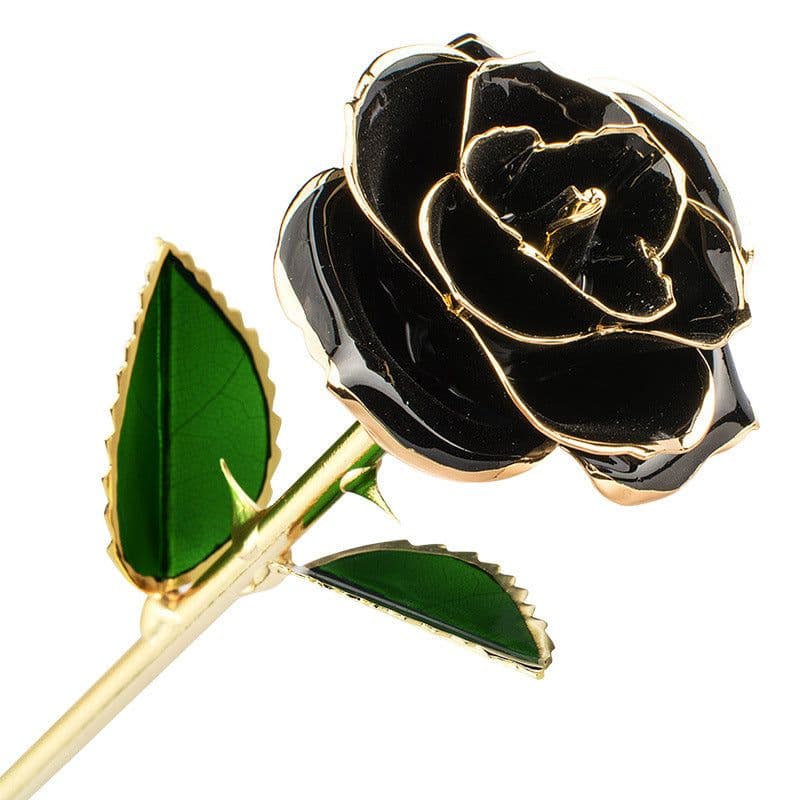image-24K Gold-Plated Roses Lacquer Flowers