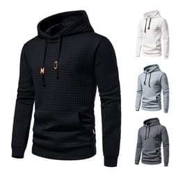 image-European Size Men's Jacquard Sweater - Dark Gray 2XL