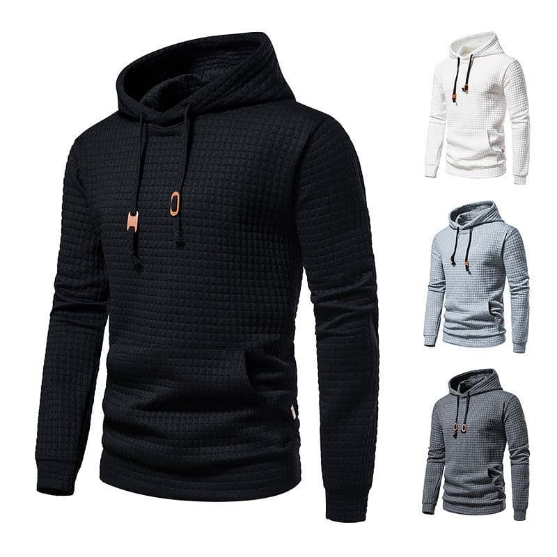 image-European Size Men's Jacquard Sweater - Dark Gray 2XL