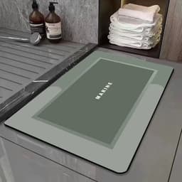 image-Shenghui Diatom Mud Bath Mat - Army-Black, Quick Dry, Easy Care