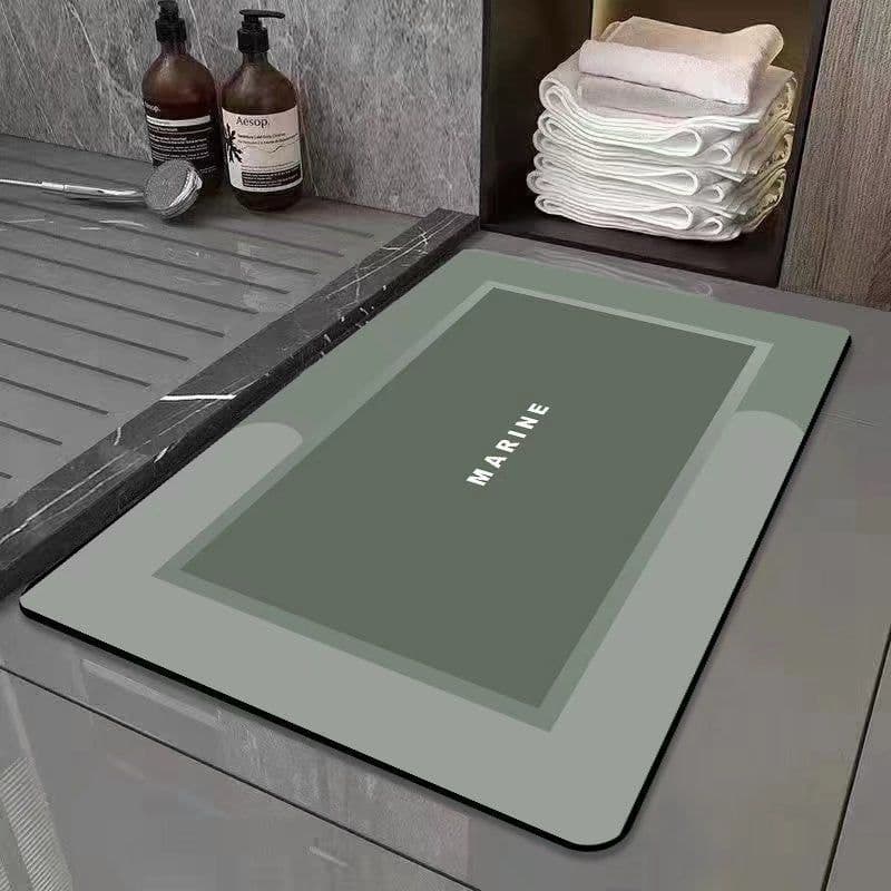 image-Shenghui Diatom Mud Bath Mat - Army-Black, Quick Dry, Easy Care