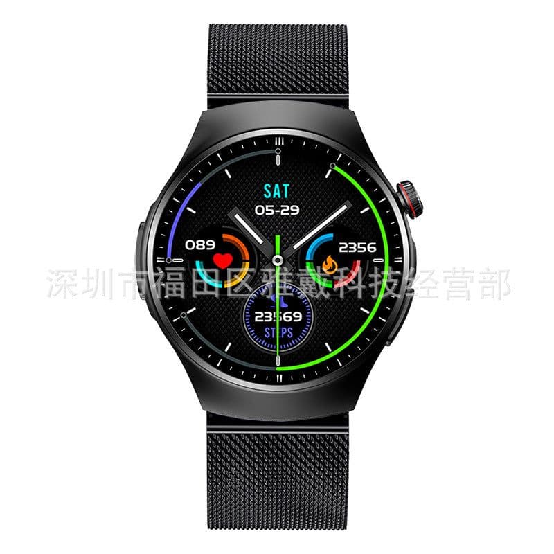 image-Smart TK25 Watch - Blood Oxygen, Heart Rate, Pedometer, Bluetooth Call - Black