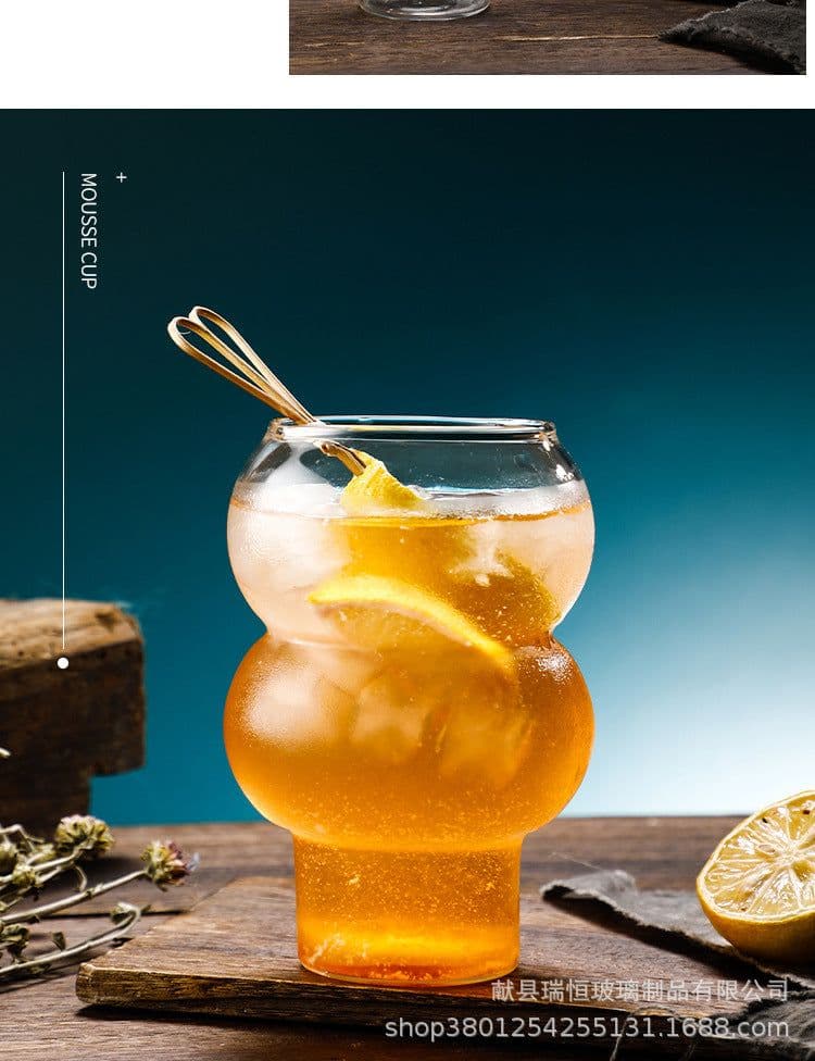 image-High Borosilicate Glass Coffee Cup, Transparent 280-530ml - Modern Minimalist Design