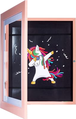 image-2023 cross-border new hot wooden oil painting storage box children flip photo frame picture frame Kids Art Frames