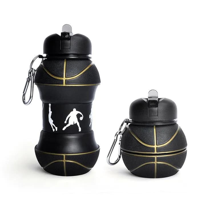 image-Outdoor sports kettle home silicone folding cup creative student water cup portable anti-fall and leak-proof children's water cup