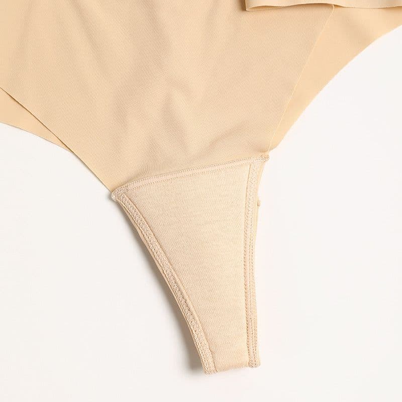 image-High Waist Breathable Cotton Crotch Underwear, XL, Ice Silk T-Shape