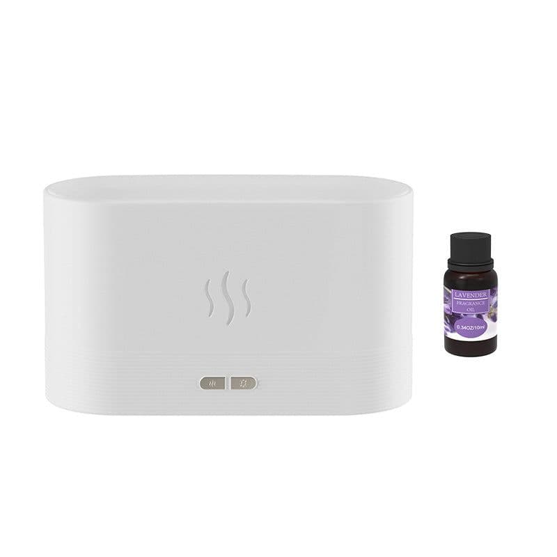 image-USB Flame Aroma Diffuser - Xiangyun White Small Humidifier