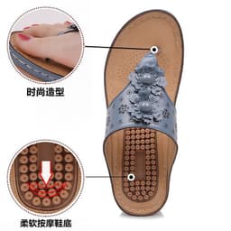 image-NVDIYAYA Flip-Flop Sandals - Pink Wedge Heel