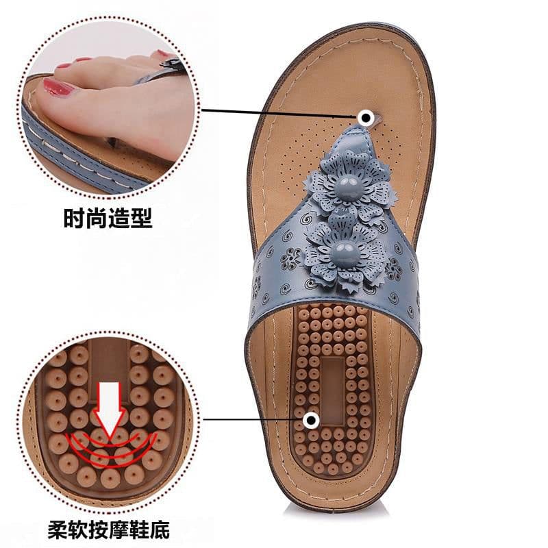 image-NVDIYAYA Flip-Flop Sandals - Pink Wedge Heel