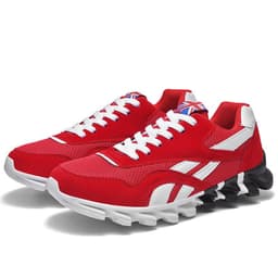 image-Miyuki Sports Shoes - White Red Stripe Running Casual