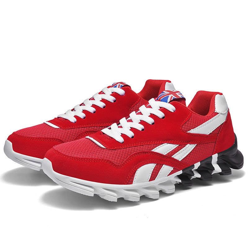 image-Miyuki Sports Shoes - White Red Stripe Running Casual