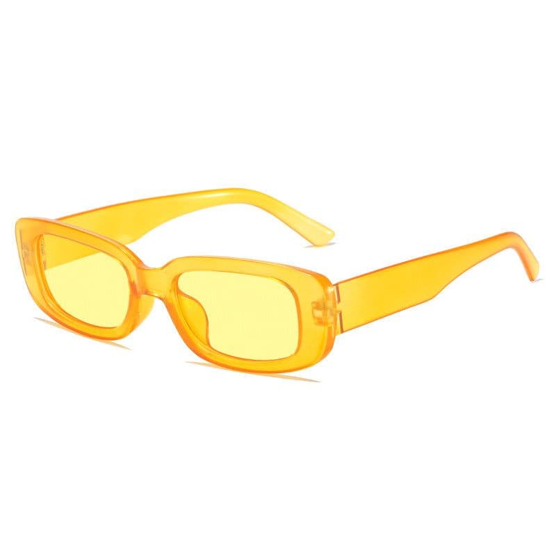 image-Small Square Frame Sunglasses - Retro UV Protection