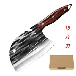 image-Kitchen Knife - Forged Chef's Chopping Knife Black Steel