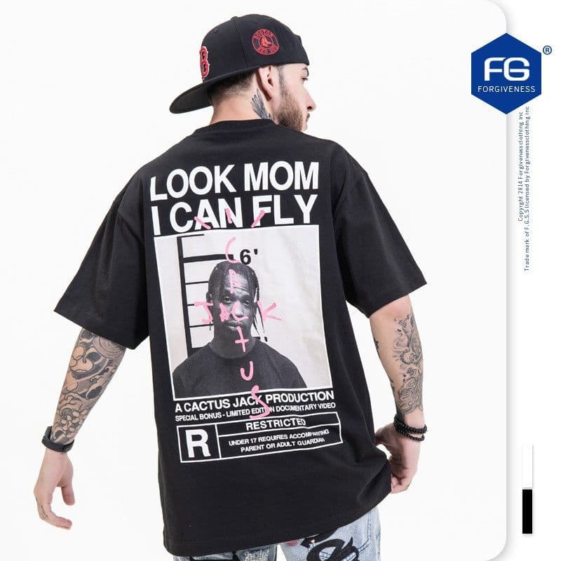 image-FORGIVENESS Men's T-Shirt - Black Cotton Loose Fit