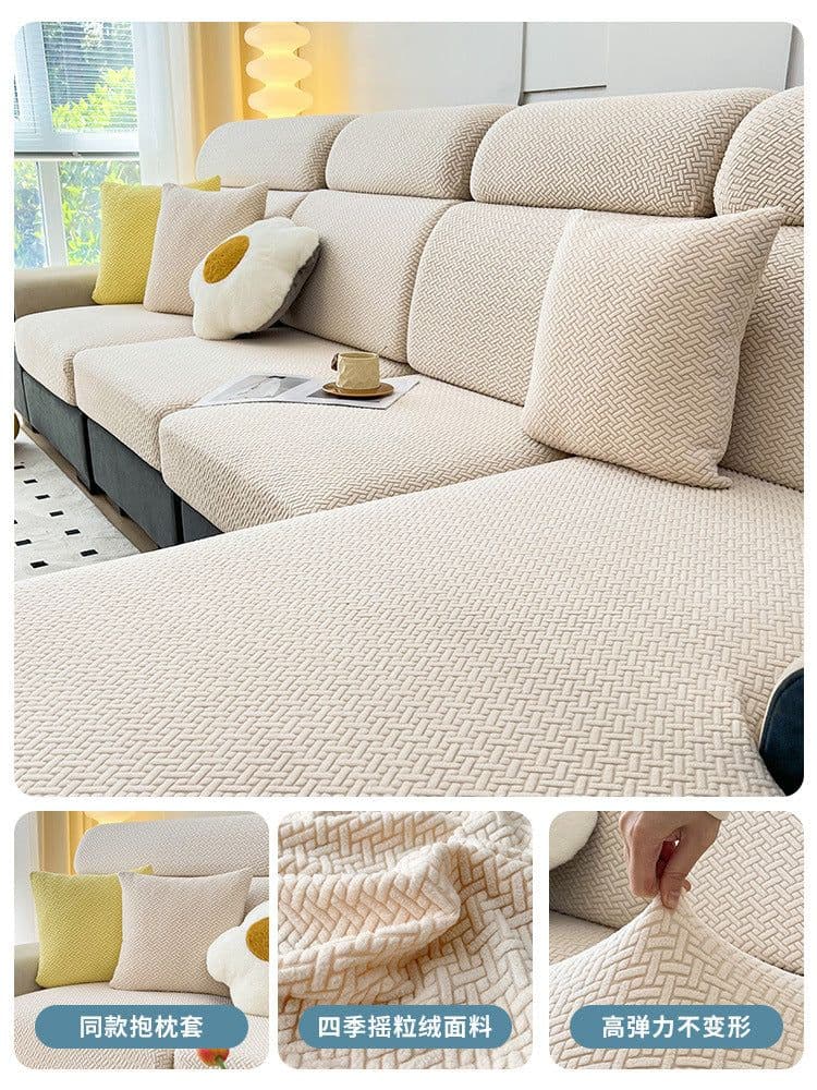 image-Nordic Universal Dust-Proof Sofa Cover - Burgundy 45x45cm