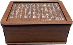 image-Wooden Money Box Counter Piggy Bank Storage