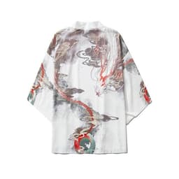 image-2021 cross-border new Japanese-style digital printing kimono men and women cloak coat pajamas cardigan summer