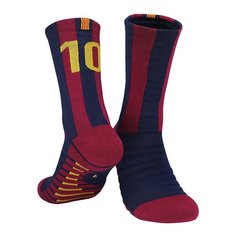image-Men's Football Socks - Royal Blue, Non-Slip, Nylon Sports (65 characters)