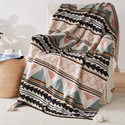 image-Meizuo Wool Blanket Bohemian Geometric 150x200cm