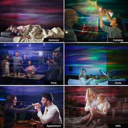 image-Dreamy Night Light Projector - LED USB Bluetooth Audio Starry Sky Lamp